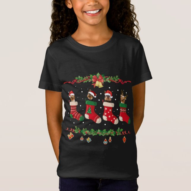 Camiseta Navidades yorquis repartiendo calcetines de navida (Anverso)