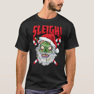 Camiseta Navidades zombie de Santa Sleigh Hail Santa Claus 