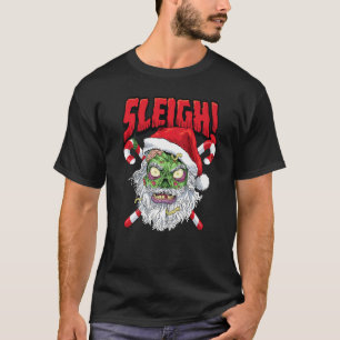 Camiseta Navidades zombie de Santa Sleigh Hail Santa Claus 