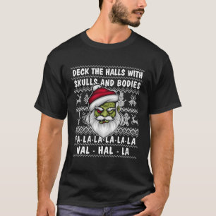 Camiseta Navidades Zombie Graciosos Decoran Los Salones Con