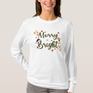 Camiseta Navideña Alegre y Brillante