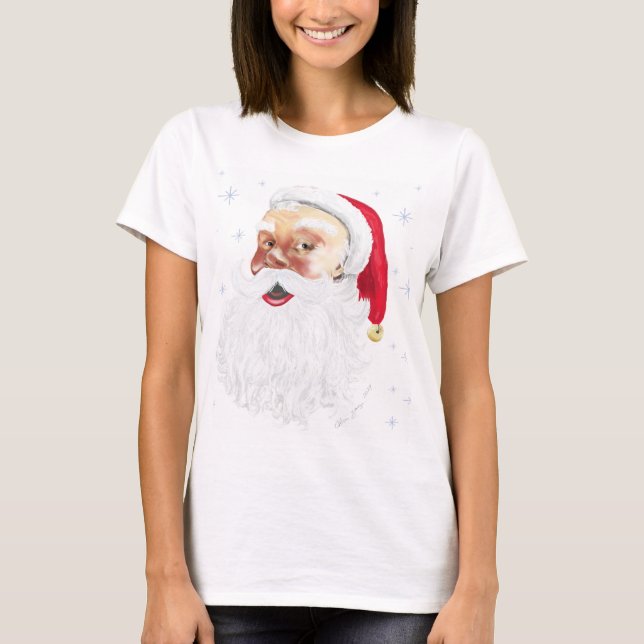 Camiseta navideña de Navidades de Santa Claus (Anverso)