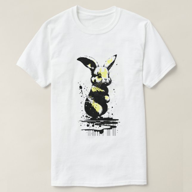 Camiseta navideña de verano negra y amarilla (Diseño del anverso)