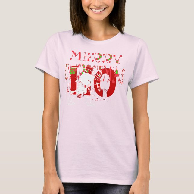 Camiseta navideña especial Santa Merry (Anverso)