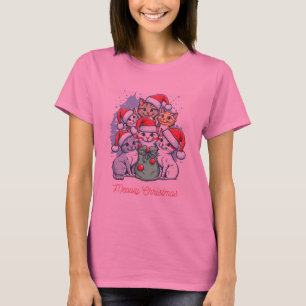 Camiseta navideña, gatos Navidades