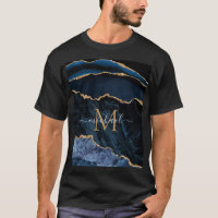 Camiseta Navy Blue Gold con nombre y carta persona