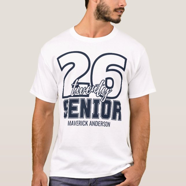 Camiseta Navy Blue Senior Class of 2026 Graduation (Anverso)
