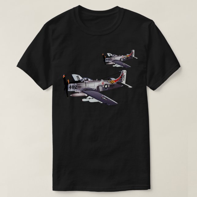 Camiseta Navy Douglas A6 Skyraider Pair (Diseño del anverso)