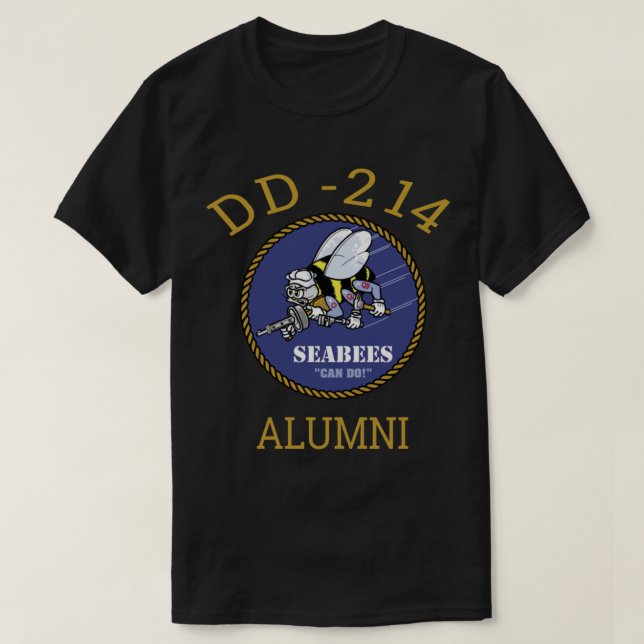 Camiseta Navy Seabees Shirt DD 214 Alumnado T Shirt Long Sl (Diseño del anverso)