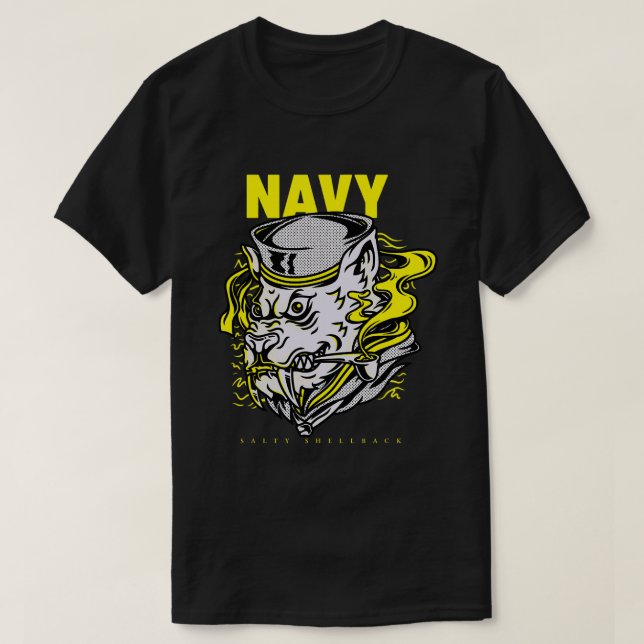 Camiseta Navy Shellback Salty Shellback Sailor (Diseño del anverso)