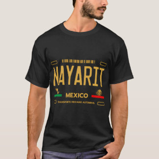 Camiseta Nayarit México Licencia Plate Estético Nayarit
