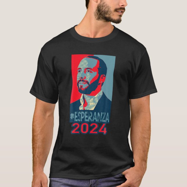 Camiseta Nayib Bukele Presidente De El Salvador 2024 (Anverso)