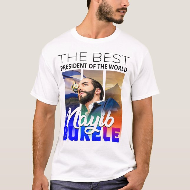 Camiseta Nayib Bukele Presidente / Diseño El Salvador (Anverso)