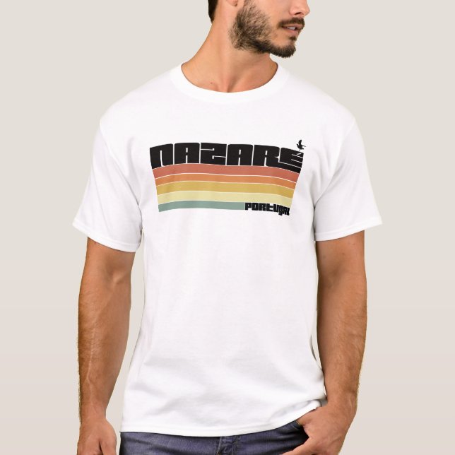 Camiseta Nazare Surfing Beach Portugal (Anverso)