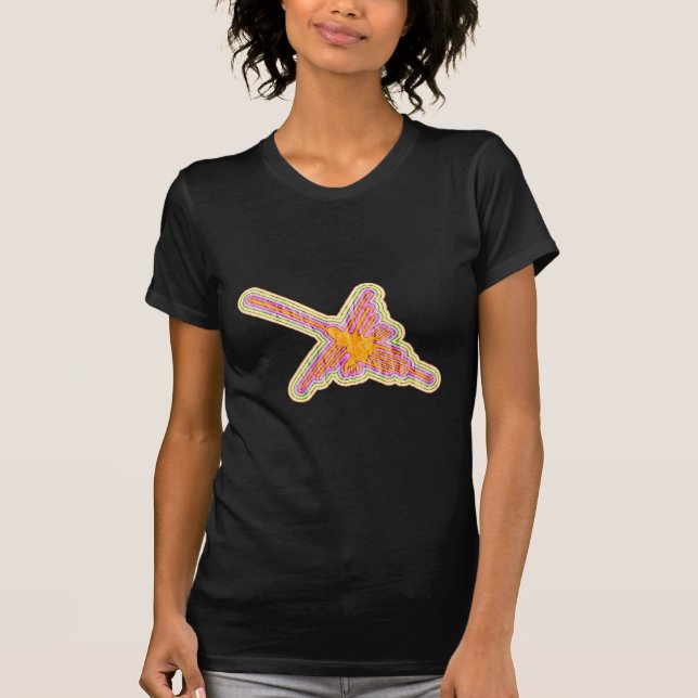 Camiseta Nazca Lines Hummingbird Con Efecto De Papel Arruga (Anverso)