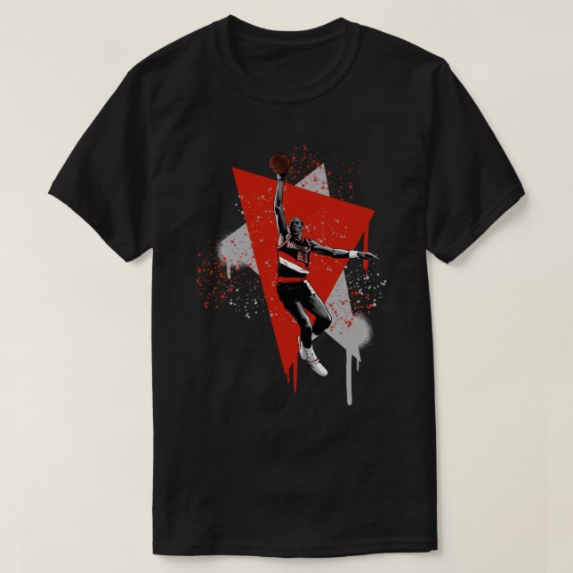 Camiseta NBA Legends Clyde Drexler Classic T Shirt (Diseño del anverso)