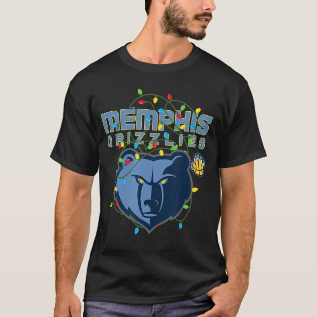Camiseta NBA Memphis Grizzlies Christmas Lights Holiday boy (Anverso)