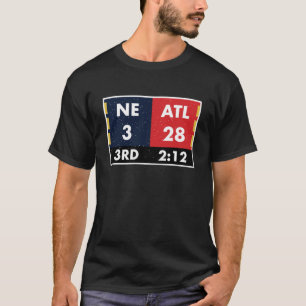 Camiseta NE 3 ATL 28 a NE 34 ATL 28 juego divertido de cami