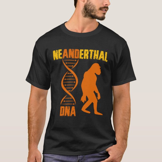 Camiseta Neanderthal Primate Cavemen DNA Genetics Paleoanth (Anverso)