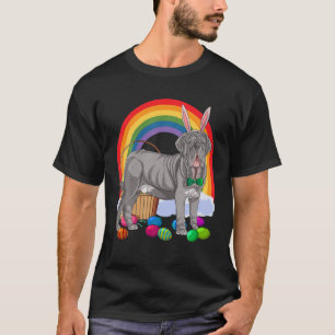 Camiseta Neapolitano Mastiff Easter Eggs Bunny Dog