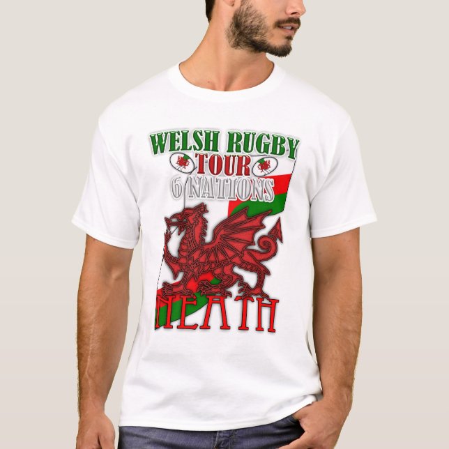 Camiseta Neath - rugbi Galés 6 naciones viaje, dragón Galés (Anverso)