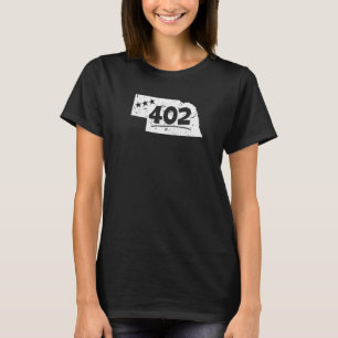 Camiseta Nebraska 402 Código de área Orgullo del Estado Sou