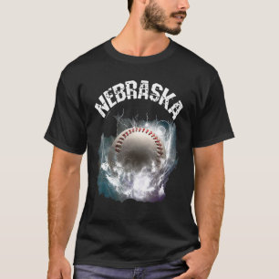Camiseta Nebraska Baseball Retro