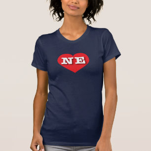 Camiseta Nebraska Corazón Rojo - Amo NE
