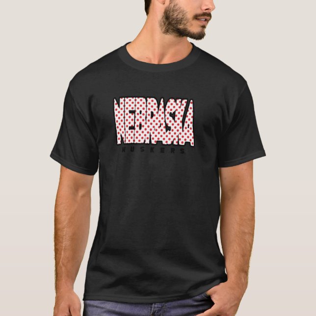 Camiseta Nebraska Cornhuskers Lunares Gris Oficialmente Li (Anverso)