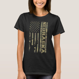 Camiseta Nebraska Deer Hunter Vintage Deer Hunter Camo Esta