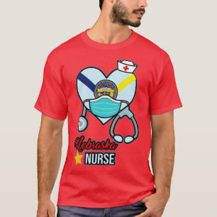 Camiseta Nebraska Enfermero Amor RN LPN Regalo de Enfermerí