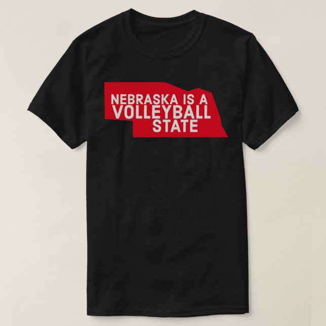 Camiseta Nebraska es un estado de voleibol TShirt (Diseño del anverso)