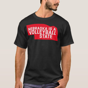 Camiseta Nebraska es un estado de voleibol TShirt