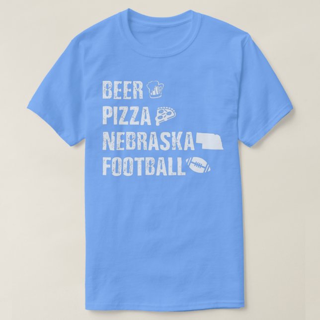 Camiseta Nebraska Football Lover Gier Beer Pizza Nebraska (Diseño del anverso)