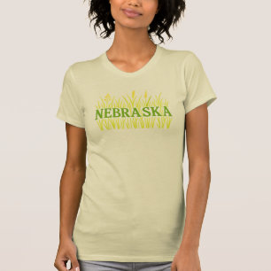 Camiseta Nebraska Grassland Typography Alpasto rústico