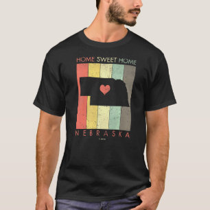 Camiseta Nebraska Hogar Dulce Hogar Dolor Vintage Retro