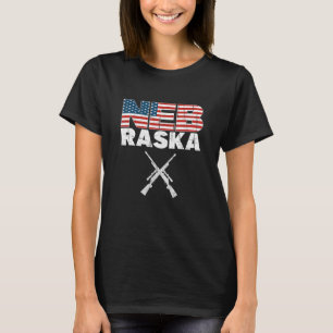 Camiseta Nebraska Hunter Bandera Americana Patriótica Caza 