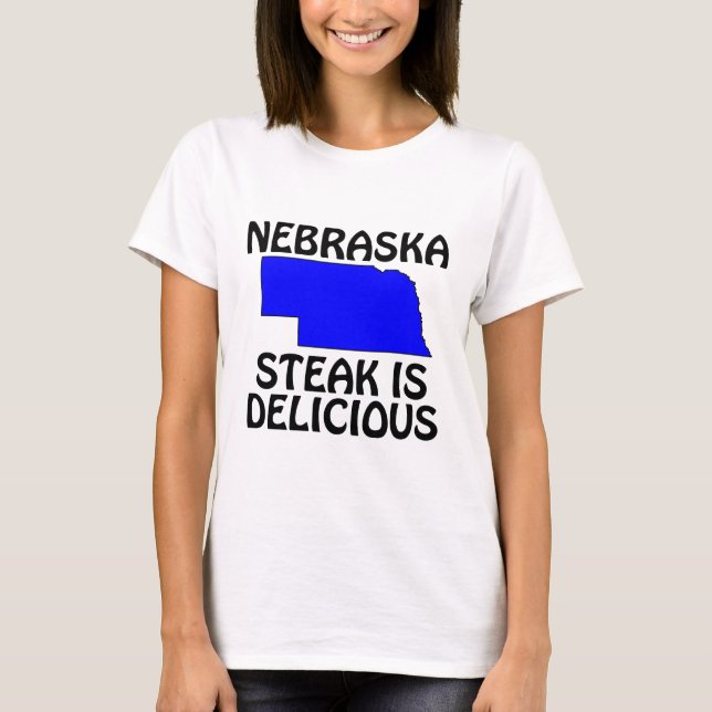 Camiseta Nebraska - La carne asada es deliciosa (Anverso)