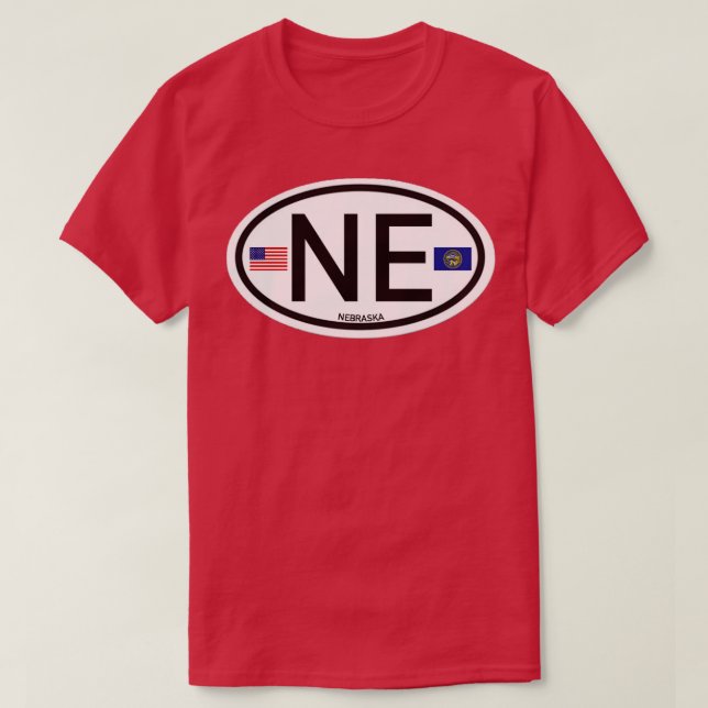 Camiseta Nebraska NE Oval (Diseño del anverso)