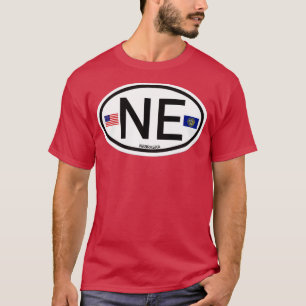 Camiseta Nebraska NE Oval