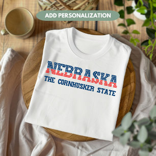 Camiseta Nebraska Patriótico El Estado Desgranador de Maíz 