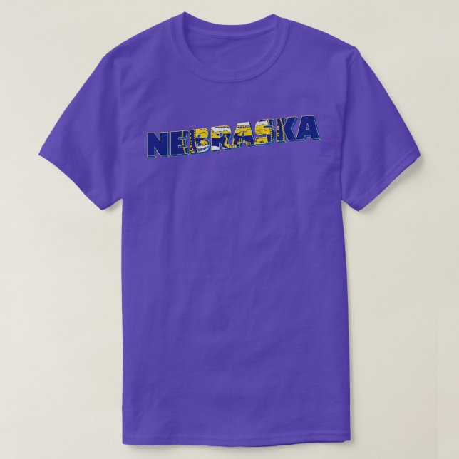 Camiseta Nebraska recuerdo retro estilo vintage (Diseño del anverso)