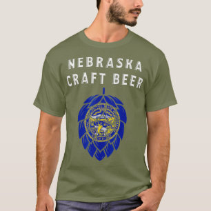 Camiseta Nebraska State Flag Craft Beer Beer Aovers White