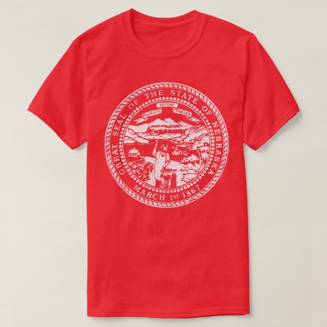 Camiseta Nebraska State Flag Retro (Diseño del anverso)