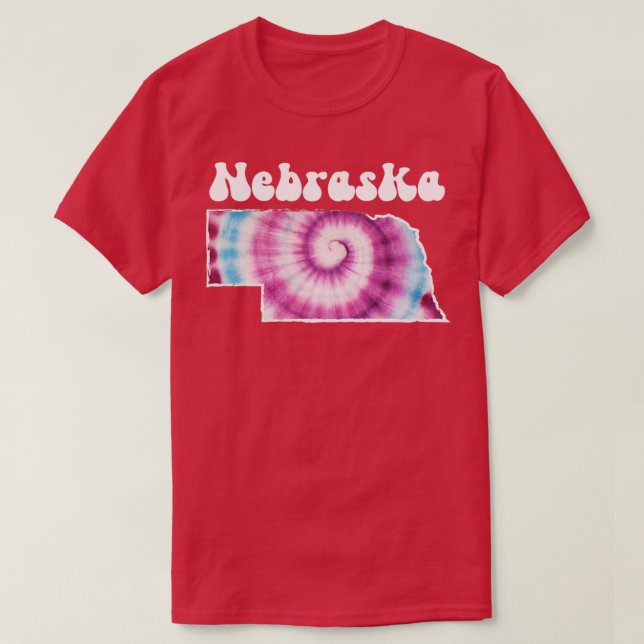 Camiseta Nebraska Tie Dye (Diseño del anverso)