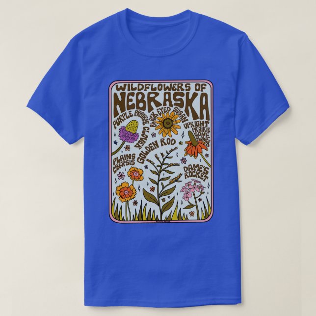 Camiseta Nebraska Wildflowers (Diseño del anverso)