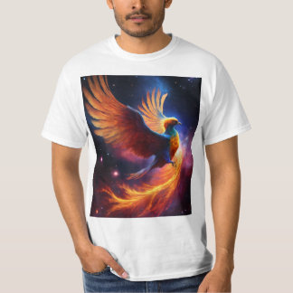 Camiseta Nebula Phoenix: Ave cósmica de Swirling Galaxi