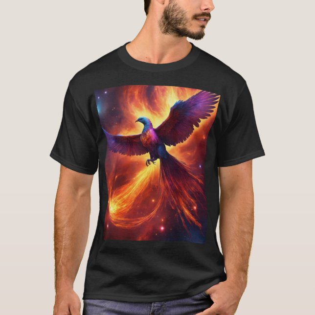 Camiseta Nebula Phoenix - Renacimiento cósmico en la moda (Anverso)