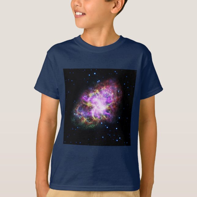 Camiseta Nebulosa de cangrejo Supernova Compuesto de hubble (Anverso)