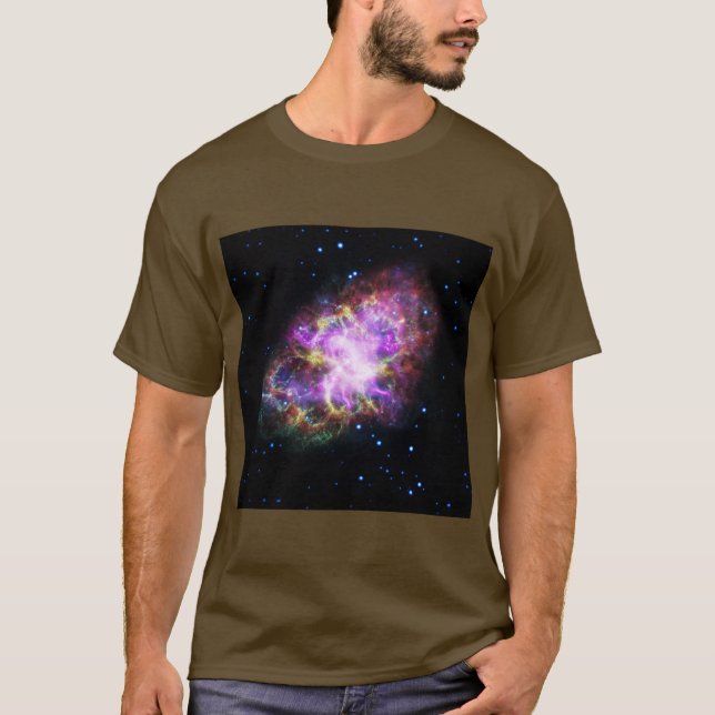 Camiseta Nebulosa de cangrejo Supernova Compuesto de hubble (Anverso)